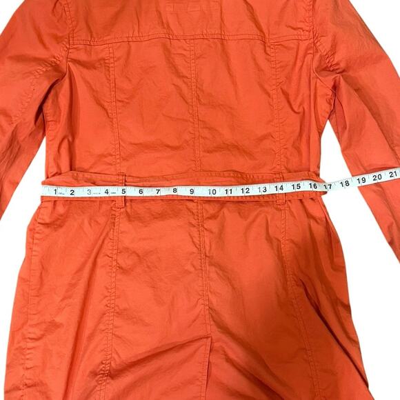 Michael by Michael Kors Orange/Coral Trench Rain Lightweight Coat Sz.Medium GUC - Picture 10 of 16